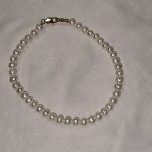 RTI 14k Gold Elegant FRESHWATER Pearl Bracelet‎ WITH GOLD CLASP